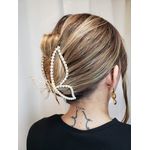 Presilha piranha borboleta pérolas