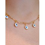 Colar Mini Olho Grego Azul Claro