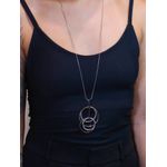 Colar duplo círculo com strass