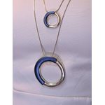 Colar longo dois círculos