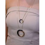 Colar longo dois círculos