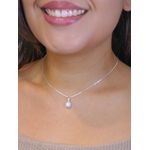 Colar meia bola cravejado