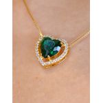 Conjunto festa coração verde