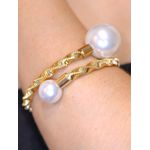 Conjunto pérola fio torcido