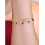 Pulseira Olhos Gregos e Strass