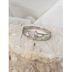 Bracelete estrelas cravejado em aço inox