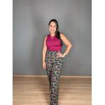 Calça Estampada Com Elástico Pantalona Viscose REF:430242