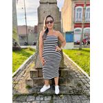 Vestido Listrado Midi Piquet REF:703481