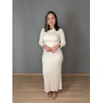 Conjunto Modal Saia Midi Canelado REF:HZ203