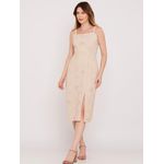 Vestido Alcinha Midi Lese Com Fenda REF:810135