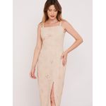 Vestido Alcinha Midi Lese Com Fenda REF:810135