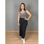 Calça Estampada Com Elástico Pantacourt Viscose REF:810035