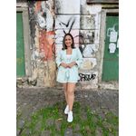 Conjunto Blazer e Shorts Listrado Linho REF:990169