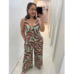 Macacão Estampado Regata Pantalona Visco REF:M0451E