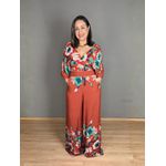 Conjunto Estampado Pantalona Com Top Manga 3/4 REF:CJ0491E