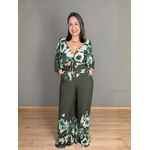 Conjunto Estampado Pantalona Com Top Manga 3/4 REF:CJ0491E