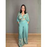 Conjunto Estampado Pantalona Com Top Manga 3/4 REF:CJ0491E