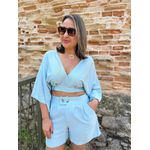 Conjunto Top Com Shorts Manga 3/4 REF:CJ0551