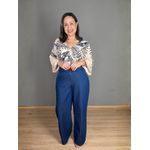 Calça Pantalona Jeans Com Frizo e Bolso Faca REF:CA0481