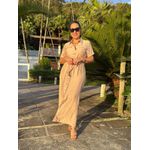 Chemise Longo Com Faixa Botão de Madeira REF:KS852