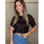 BLUSA PAETÊ PRETO