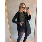Casaco Suede Preto