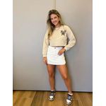 CROPPED MOLETOM BORDADO NUDE