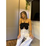 CROPPED FLOR PRETO
