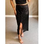 SAIA MIDI PAETÊ PRETO