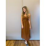 VESTIDO MIDI OLIVIA MARROM