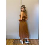 VESTIDO MIDI OLIVIA MARROM