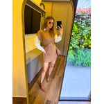 VESTIDO TRICÔ CARAMELO