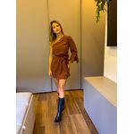 VESTIDO AMÉLIA MARROM