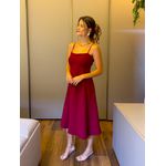 VESTIDO MIDI OLIVIA VINHO