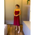 VESTIDO MIDI OLIVIA VINHO