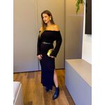 VESTIDO TRICÔ OMBRO A OMBRO PRETO