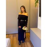 VESTIDO TRICÔ OMBRO A OMBRO PRETO