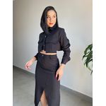 CONJUNTO FLORA PRETO