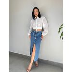 CAMISA CROPPED LAISE BRANCO