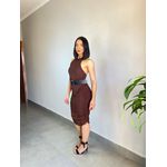 VESTIDO TARCILA MARROM