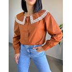 CAMISA LAURA BORDADA MARROM