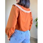 CAMISA LAURA BORDADA MARROM