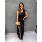 SAIA LONGA RENDA PRETO