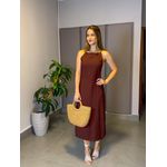 VESTIDO CLARA MARROM