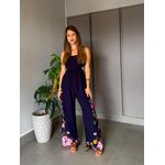 MACACÃO FLORAL PRETO