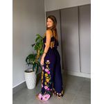 MACACÃO FLORAL PRETO