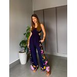 MACACÃO FLORAL PRETO