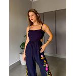 MACACÃO FLORAL PRETO