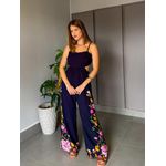 MACACÃO FLORAL PRETO