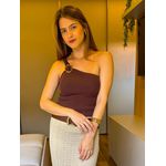 BLUSA TRICÔ DANI MARROM